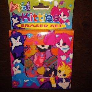 Vintage Lisa Frank Kitties Eraser Set